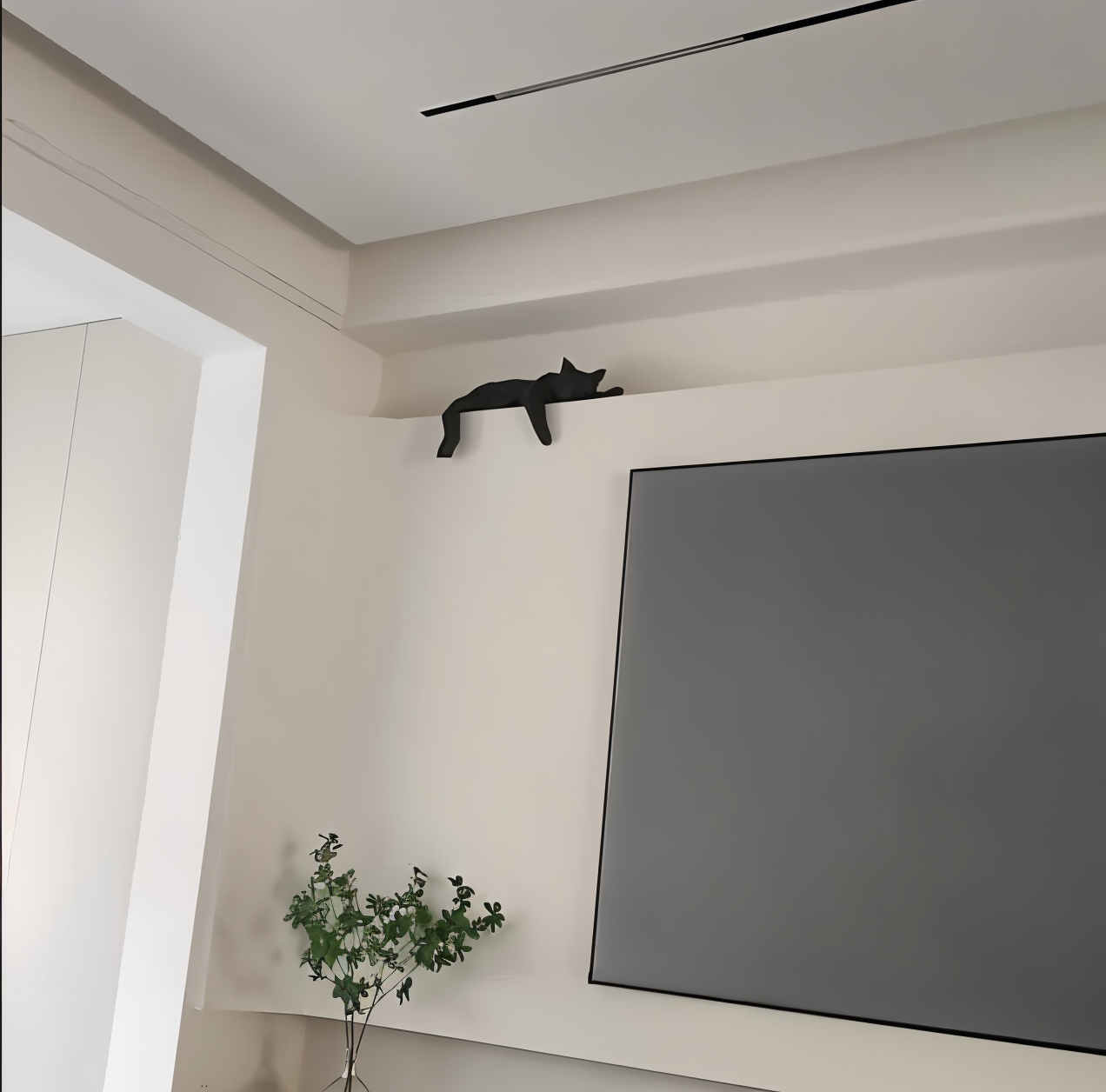 OriPurr - artistieke diy zwart wit 3D slapende origami Kat decoratie