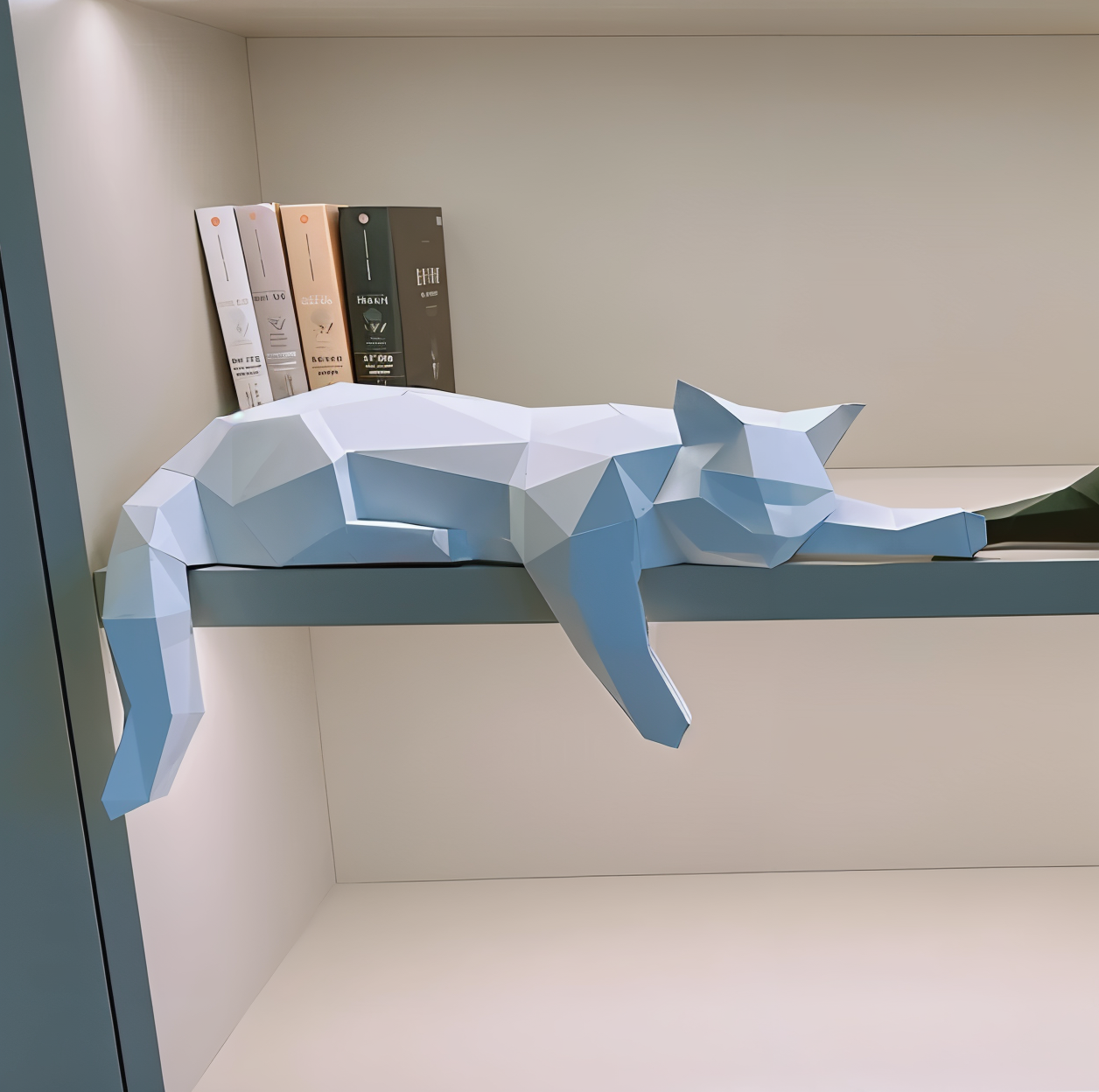OriPurr - artistieke diy zwart wit 3D slapende origami Kat decoratie