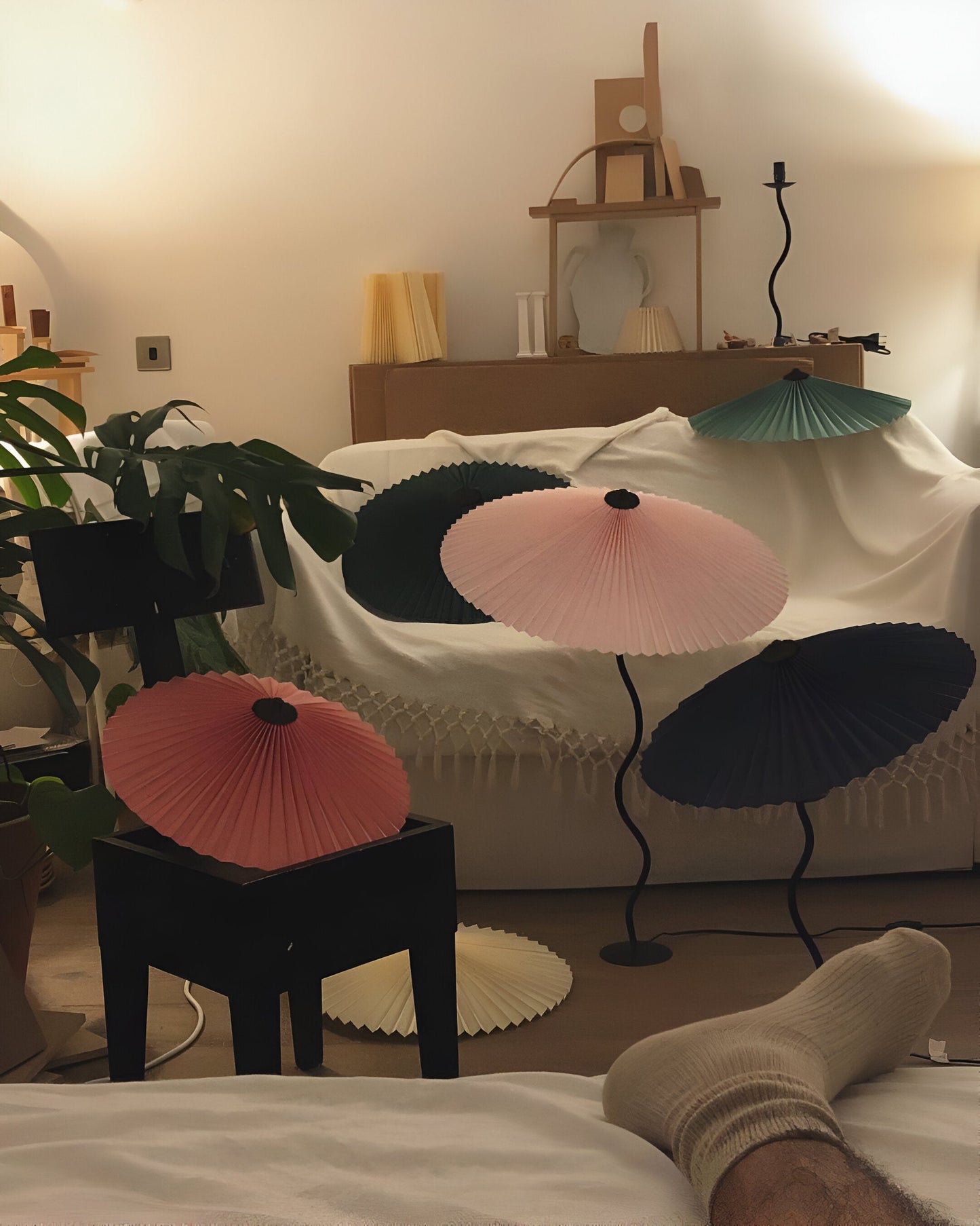 Ori Squiggle lamp - gevouwen tafellamp - origami led tafellamp