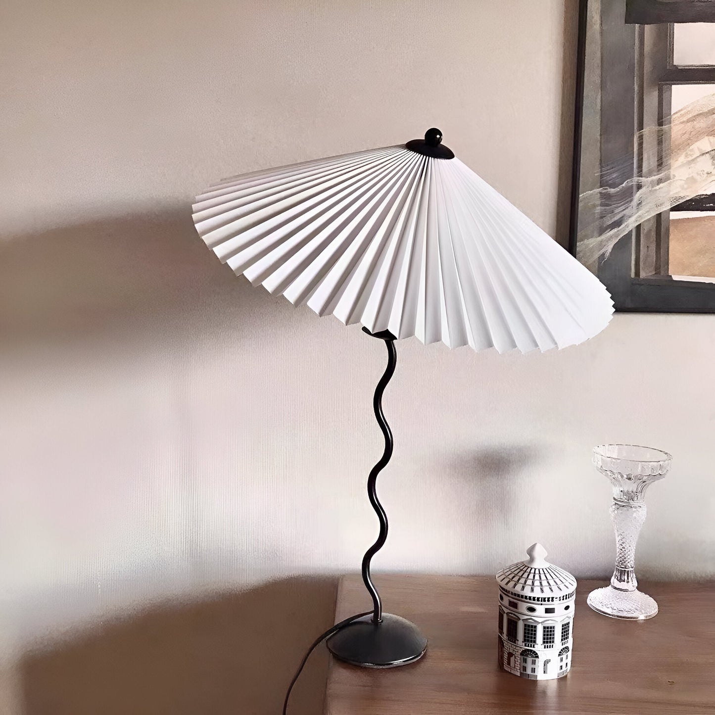 Ori Squiggle lamp - gevouwen tafellamp - origami led tafellamp