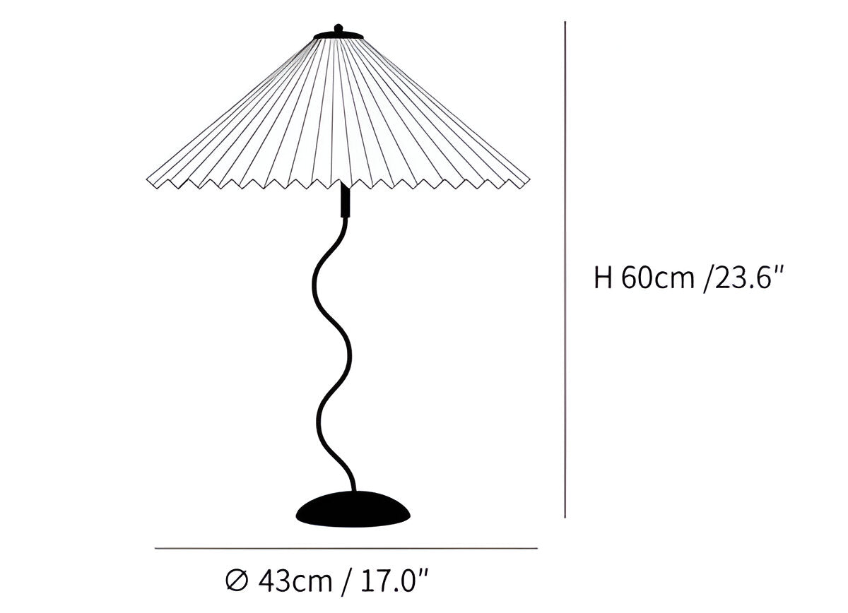 Ori Squiggle lamp - gevouwen tafellamp - origami led tafellamp