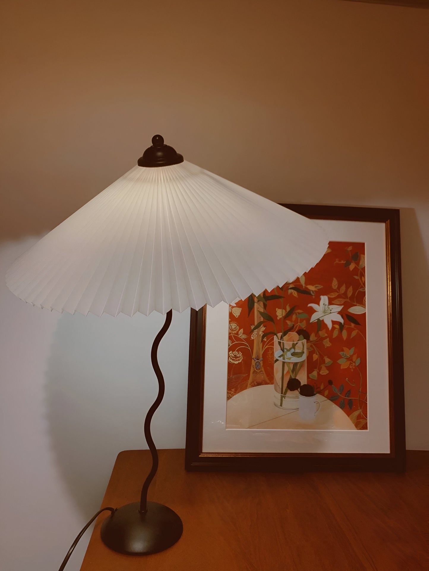 Ori Squiggle lamp - gevouwen tafellamp - origami led tafellamp
