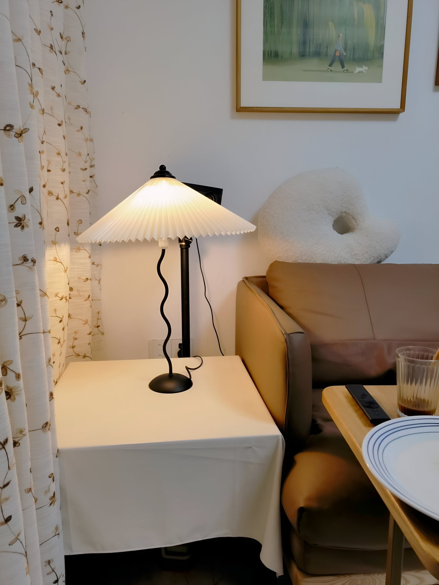 Ori Squiggle lamp - gevouwen tafellamp - origami led tafellamp