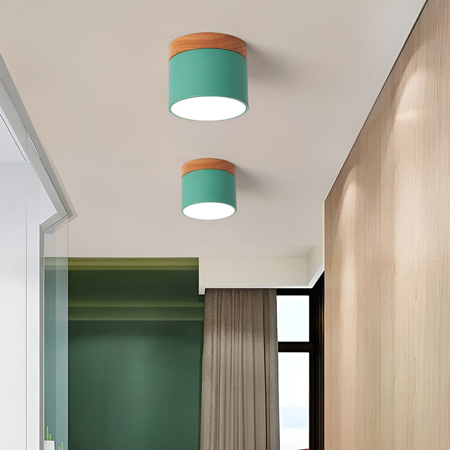 PastelGlow cilinderlamp - vintage plafondinbouwlamp