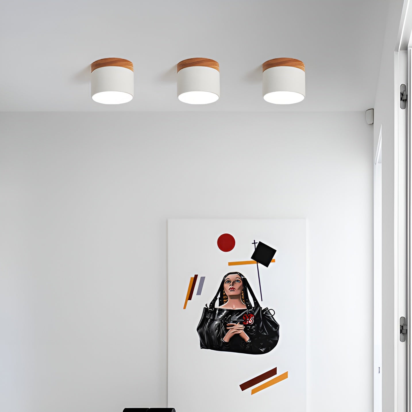 PastelGlow cilinderlamp - vintage plafondinbouwlamp