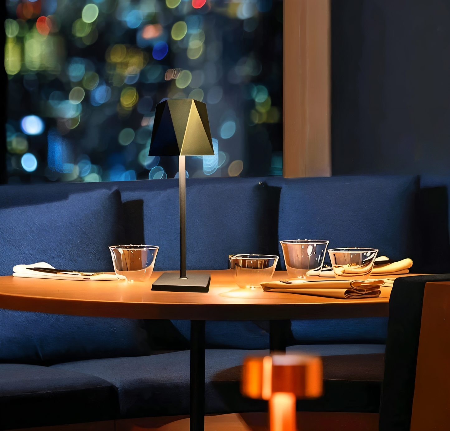 PolyLamp - draagbare zeshoekige led tafellamp - waterdicht en oplaadbaar