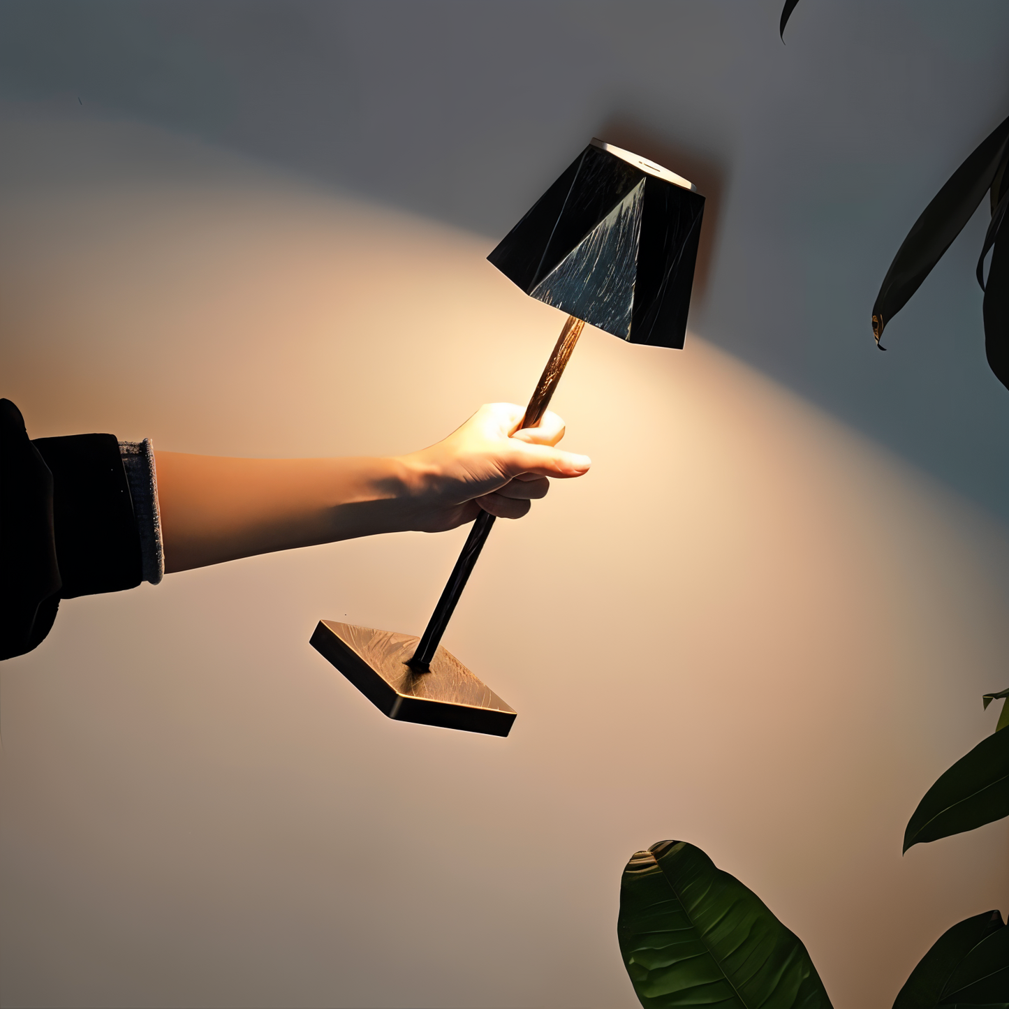 PolyLamp - draagbare zeshoekige led tafellamp - waterdicht en oplaadbaar
