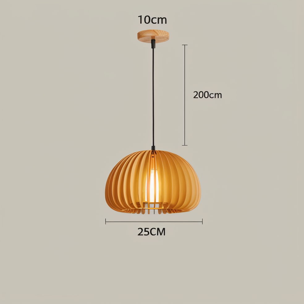 Wooden Dream hanglamp - handgemaakte rustieke houten kunst plafondlampen