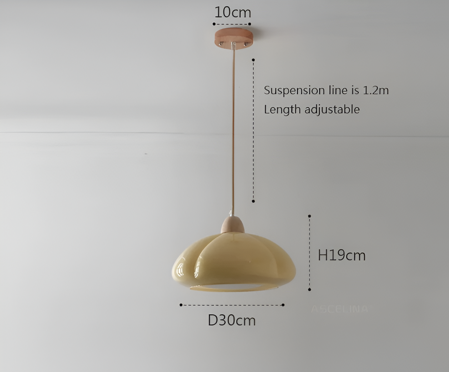 Retro pompoen hanglampen - scandinavische hanglamp van glas en hout