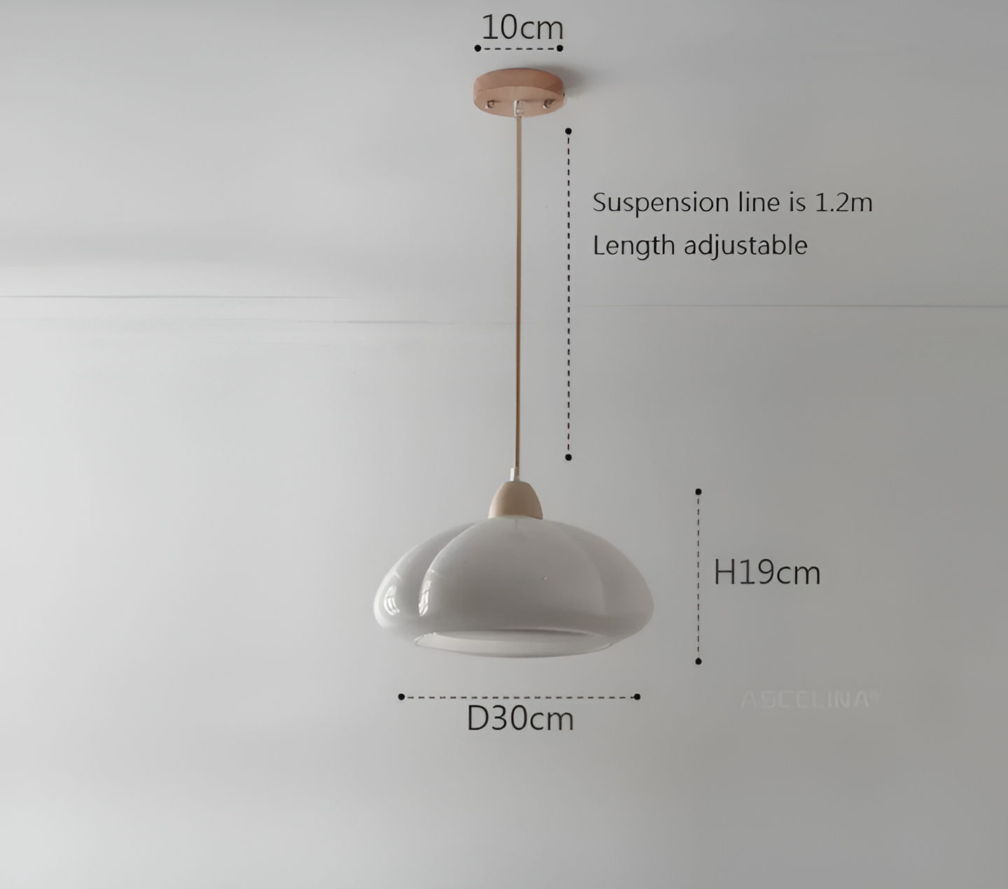 Retro pompoen hanglampen - scandinavische hanglamp van glas en hout