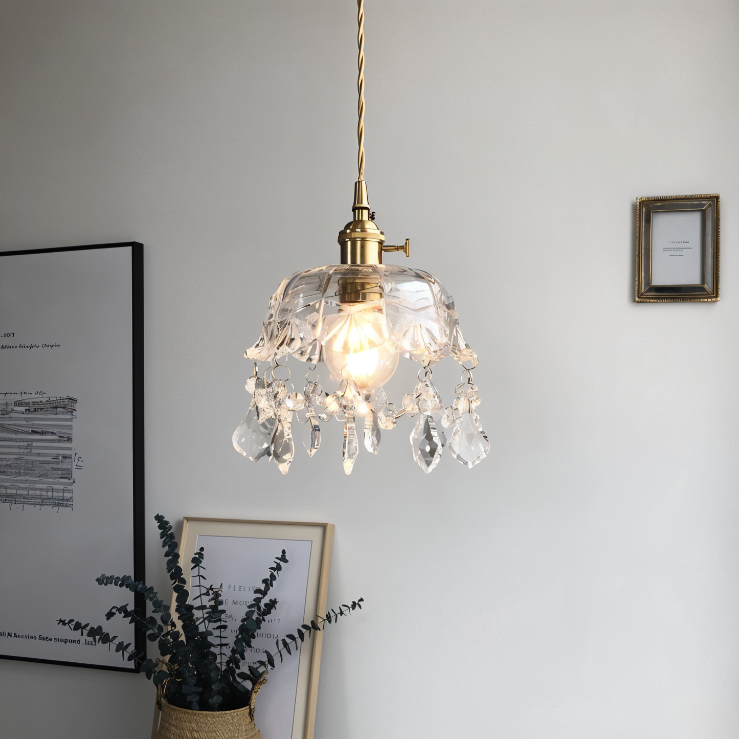 Retro Chime kroonluchter- luxe kristallen glazen hanglampen