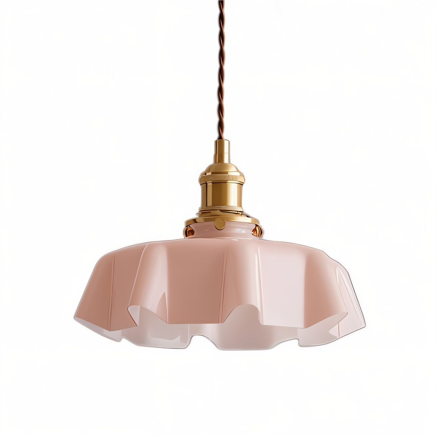 RetroTint hanglamp - bloemvormige led-hanglamp met crème glazen kap