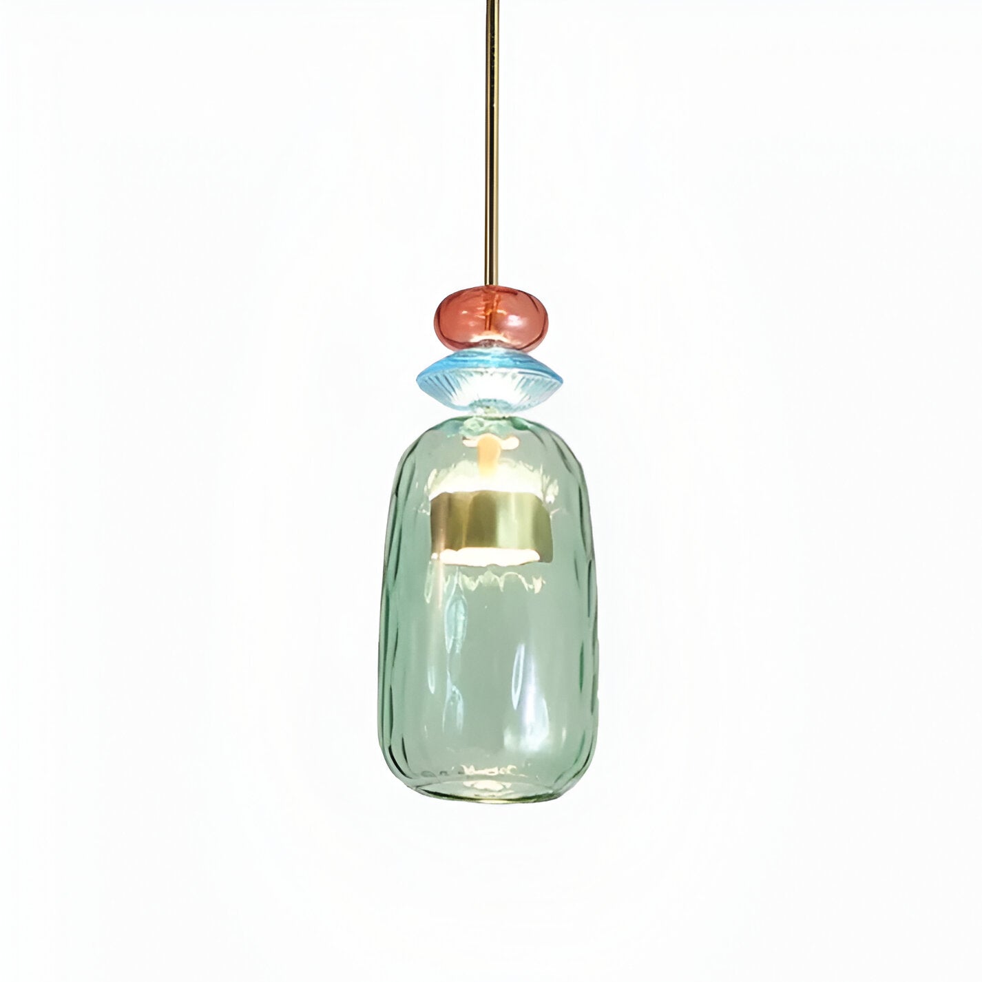 Spectrafuse hanglamp - veelkleurige glazen hanglamp - nordic macaron decoratieve verlichting