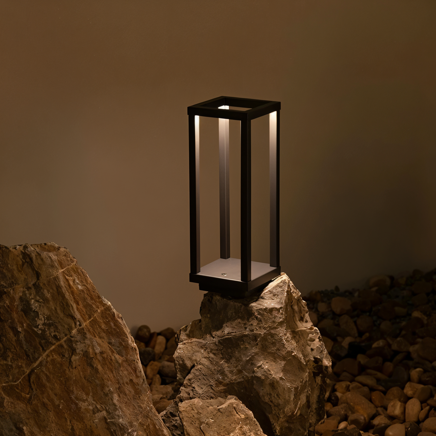 VerticaBeam - 3D rechthoekige zwarte led tafellamp