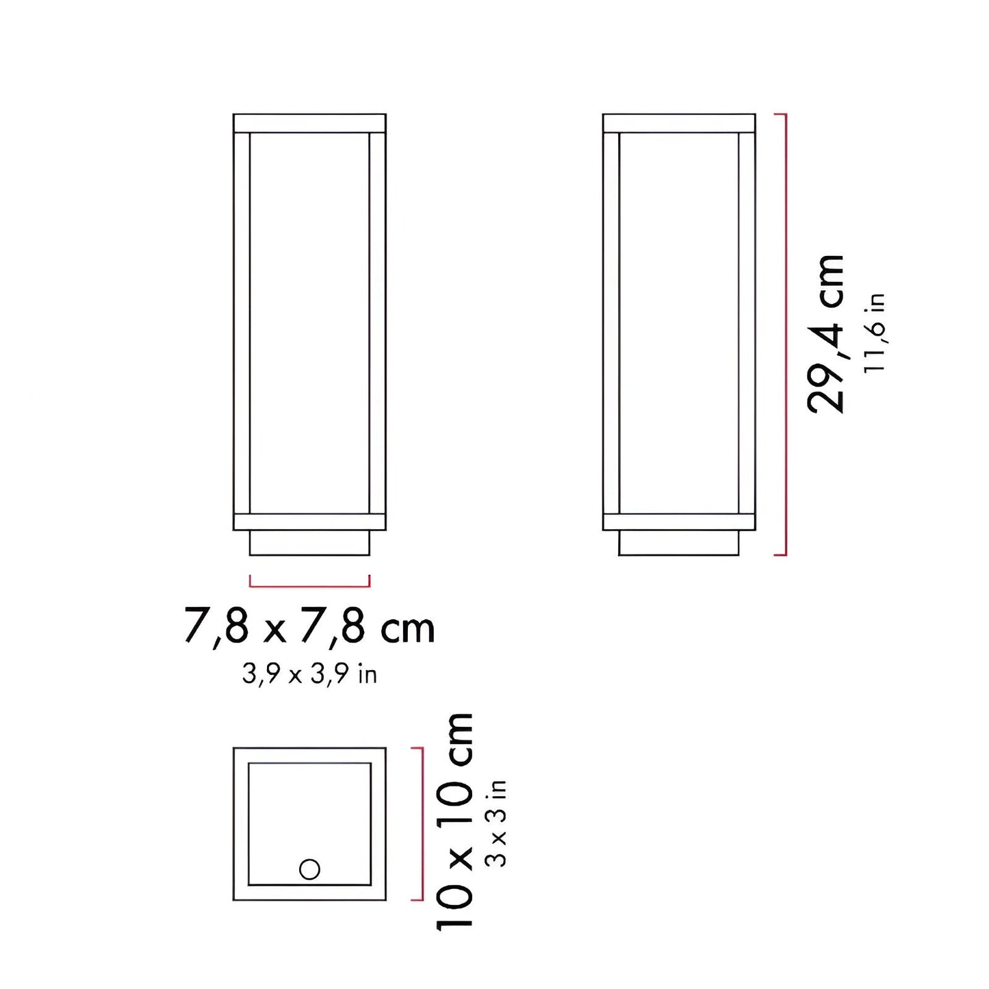 VerticaBeam - 3D rechthoekige zwarte led tafellamp