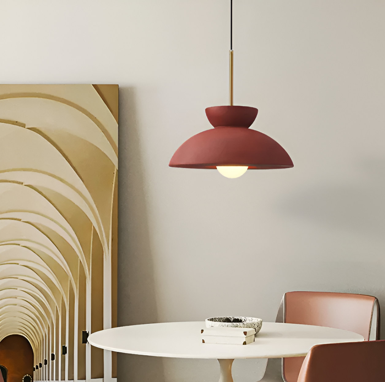 Wabi Sabi - geometrische led hanglamp van hars - wabi sabi minimalistische hanglamp