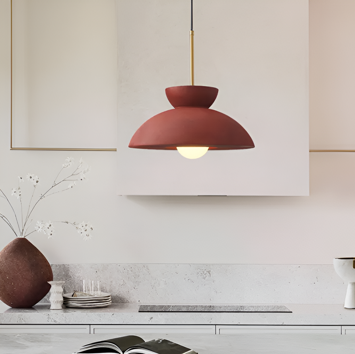 Wabi Sabi - geometrische led hanglamp van hars - wabi sabi minimalistische hanglamp