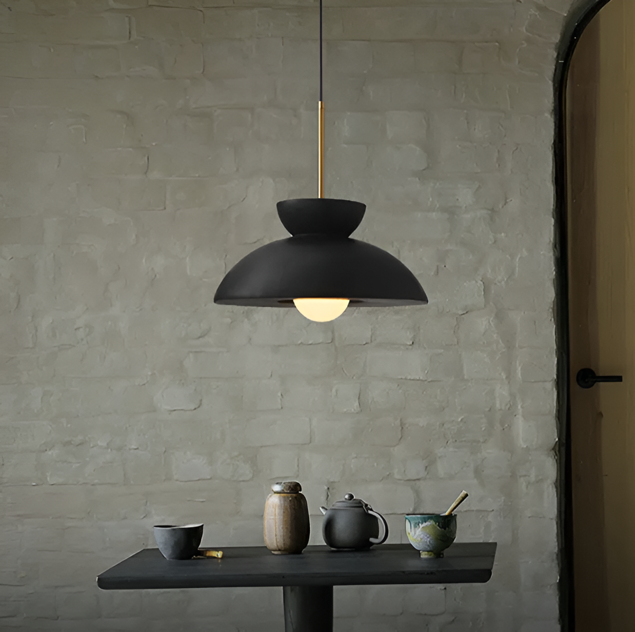 Wabi Sabi - geometrische led hanglamp van hars - wabi sabi minimalistische hanglamp