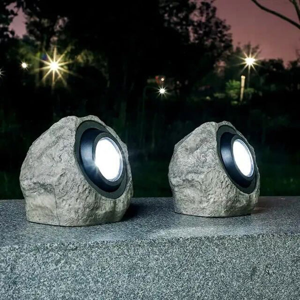 RockyLight – lampen op zonne-energie met steenlook