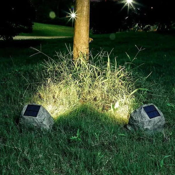 RockyLight – lampen op zonne-energie met steenlook