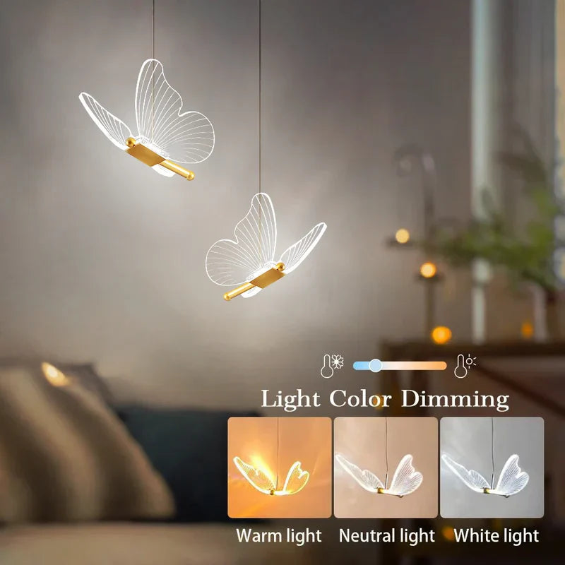 FlutterGlow - led vlinderhanglampen