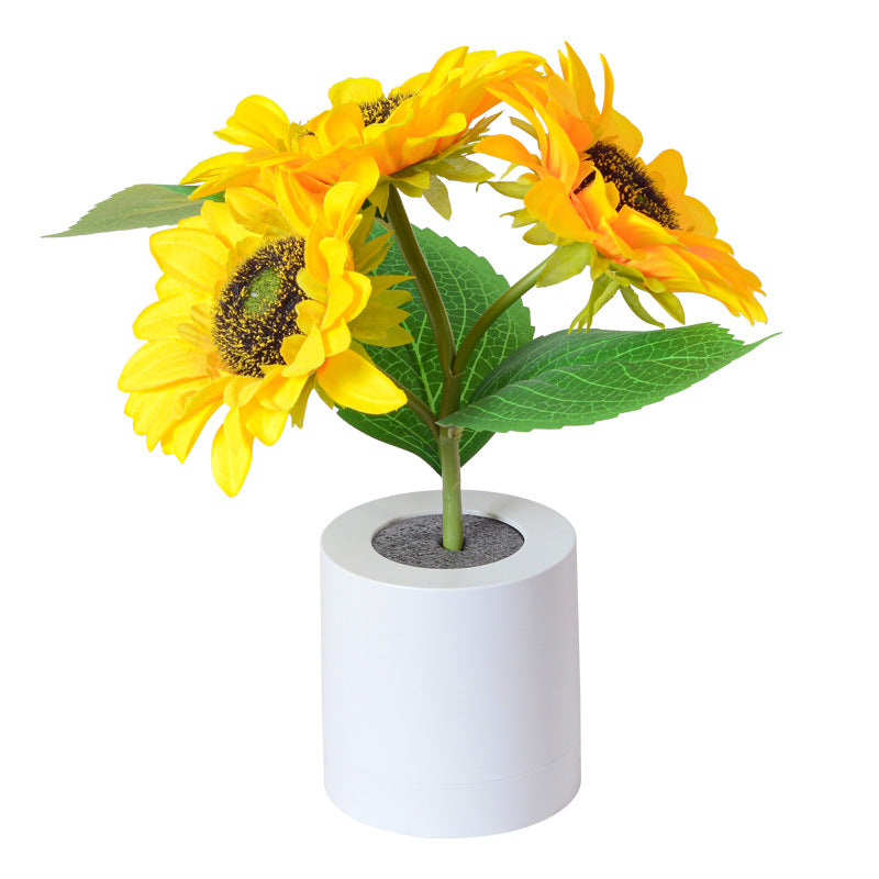 Glinsterende zonnebloemlamp