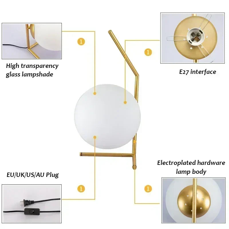 Duidelijke elegantie - moderne minimalistische tafellamp