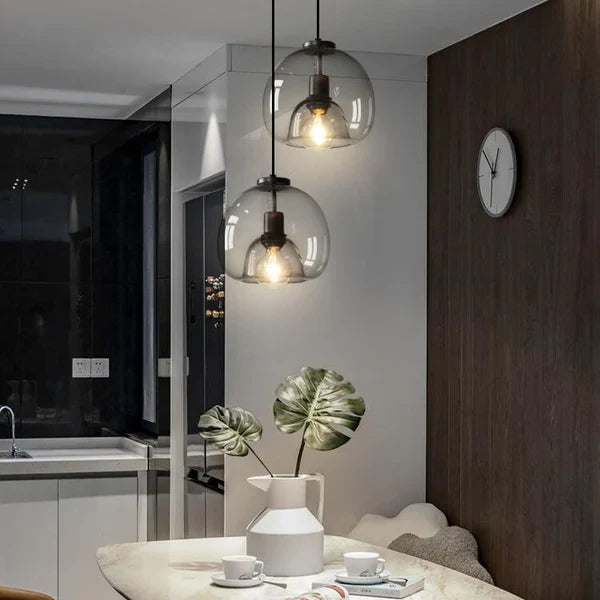 Handgeblazen glazen plafondlamp
