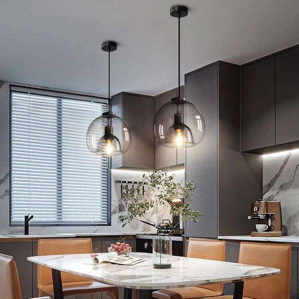 Handgeblazen glazen plafondlamp