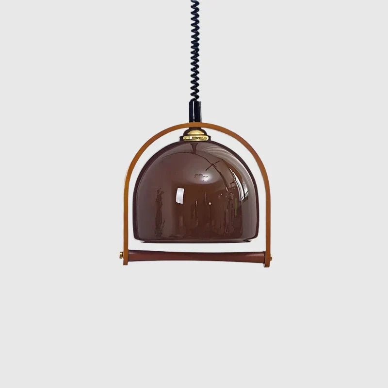 Vintage bauhaus houten hanglampen