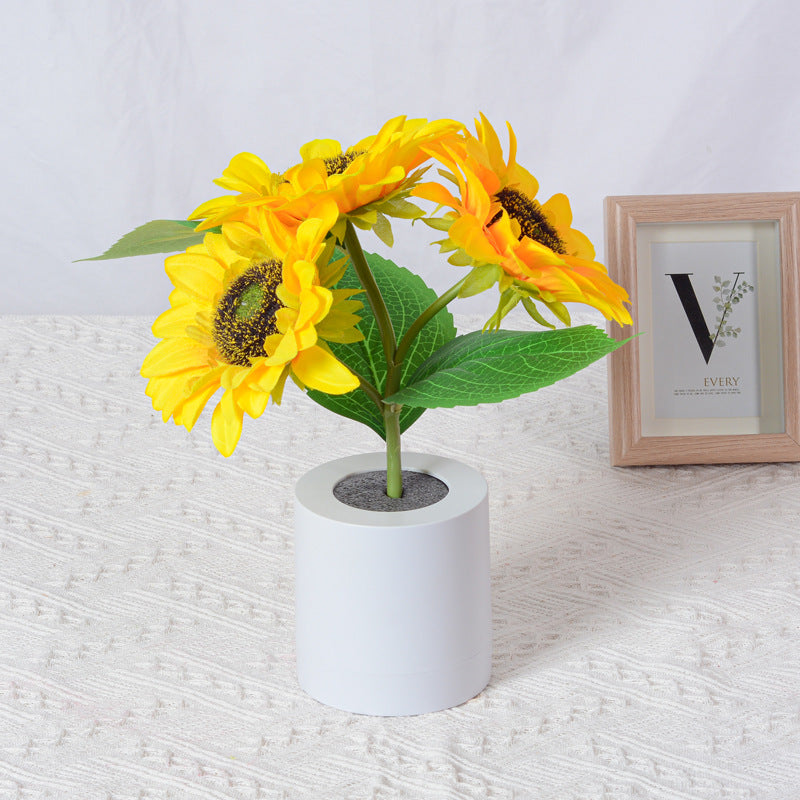 Glinsterende zonnebloemlamp