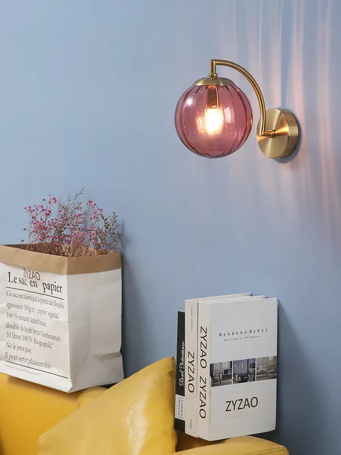 Glazen lamp - led wandlamp