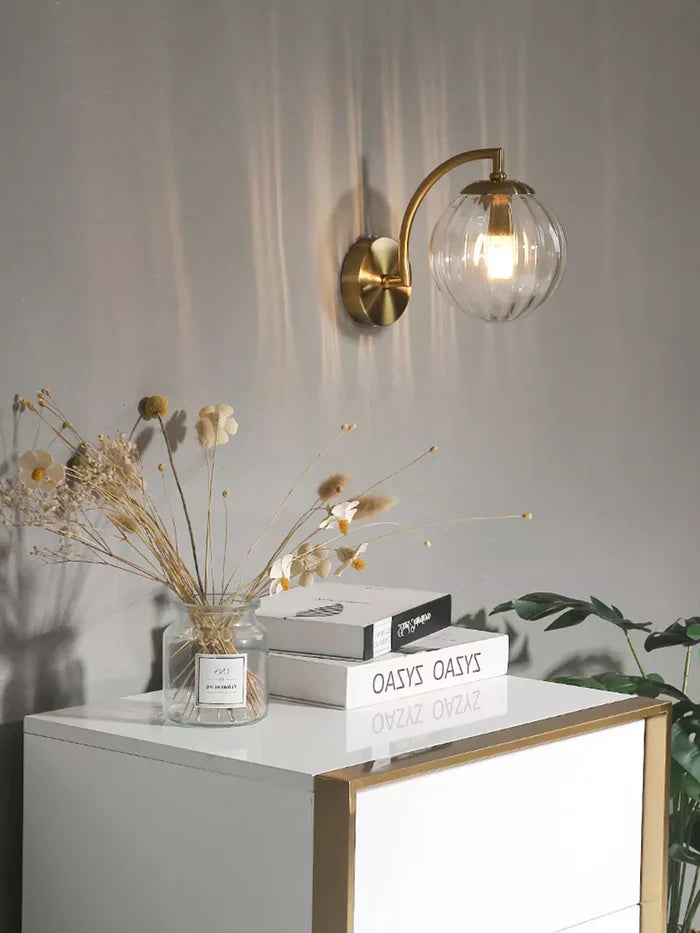 Glazen lamp - led wandlamp