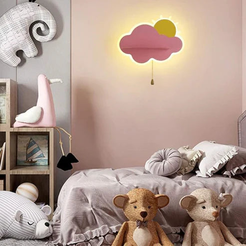 CloudLumi | LED wandlamp voor jongens en meisjes in de kinderkamer | Wandlamp met wolkendesign