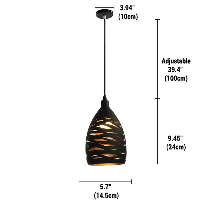 Besson hanglampen van metaal met patroon