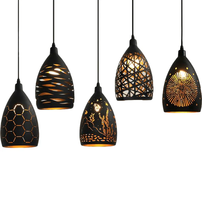 Besson hanglampen van metaal met patroon