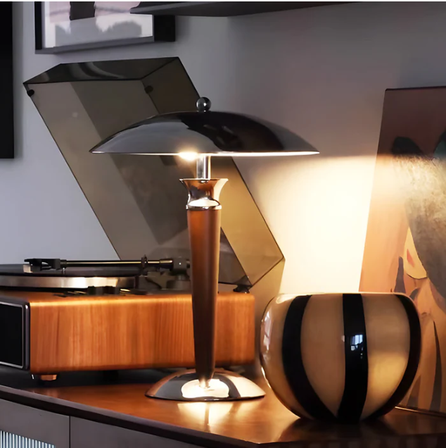 Paquebot - vintage paddestoeltafellamp met dimming op 3 niveaus
