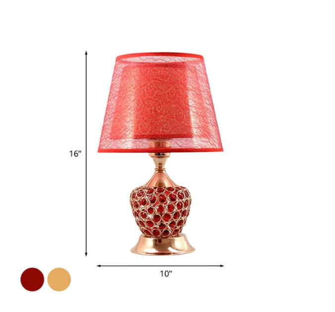 VintageGloed - Retro Urnen-Nachttischlampe