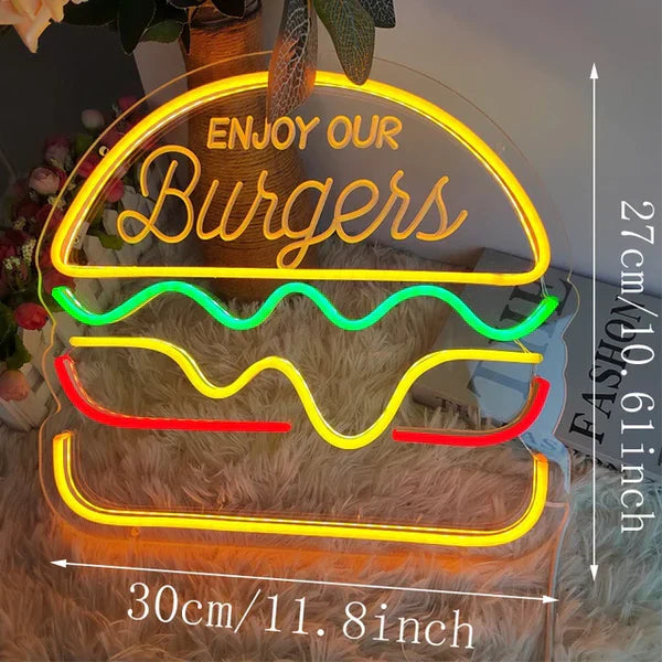 Quickbite - nachtlampje voor fastfood neonreclame