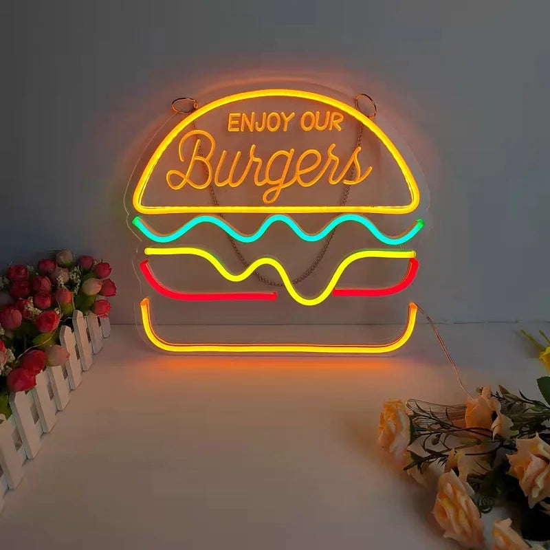Quickbite - nachtlampje voor fastfood neonreclame