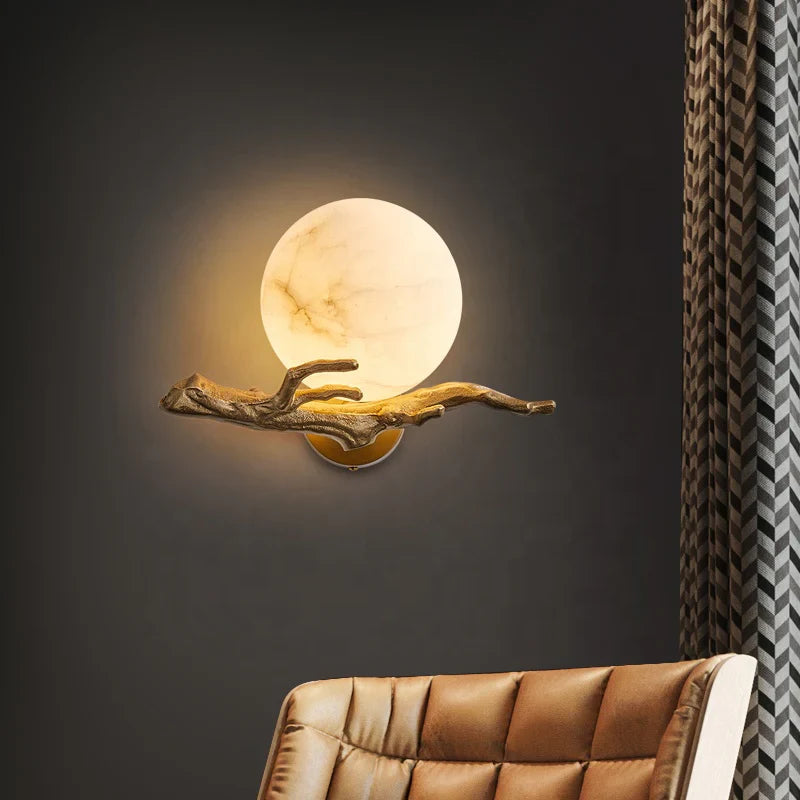 MarbleGlow – moderne creatieve marmeren wandlamp