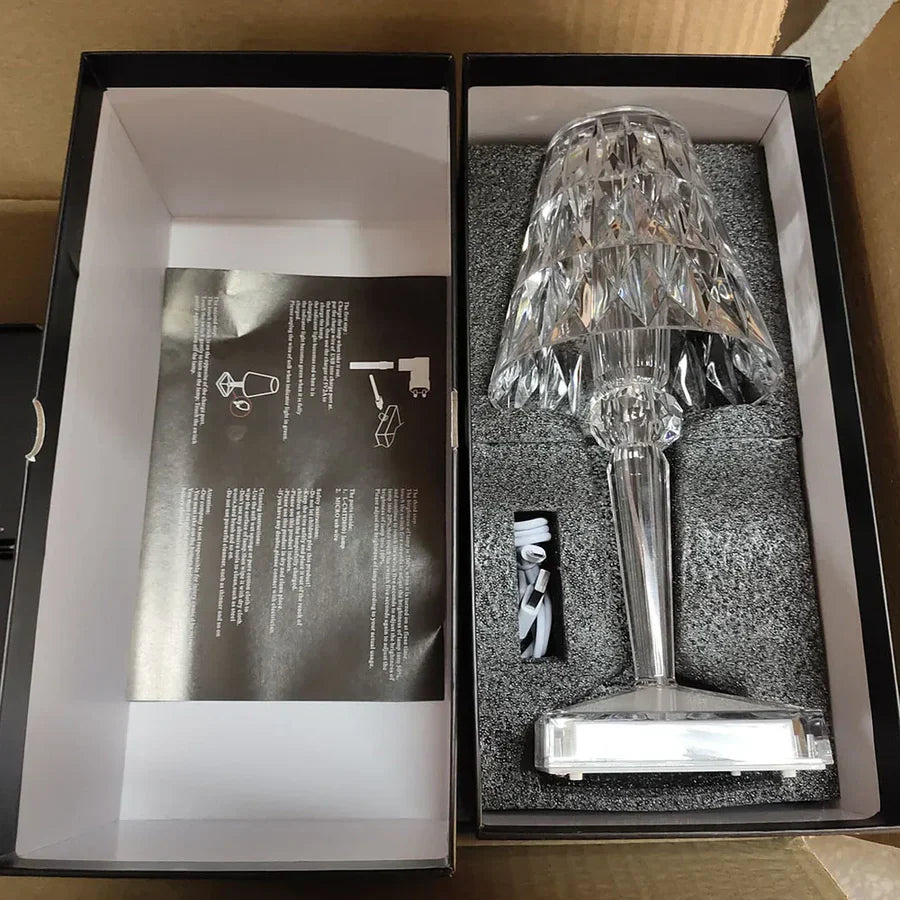Luminouscrystal - tafellamp gemaakt van acryl kristal art