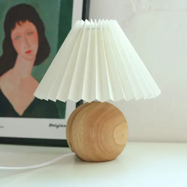 Antiek geplooid – vintage tafellamp met plooien