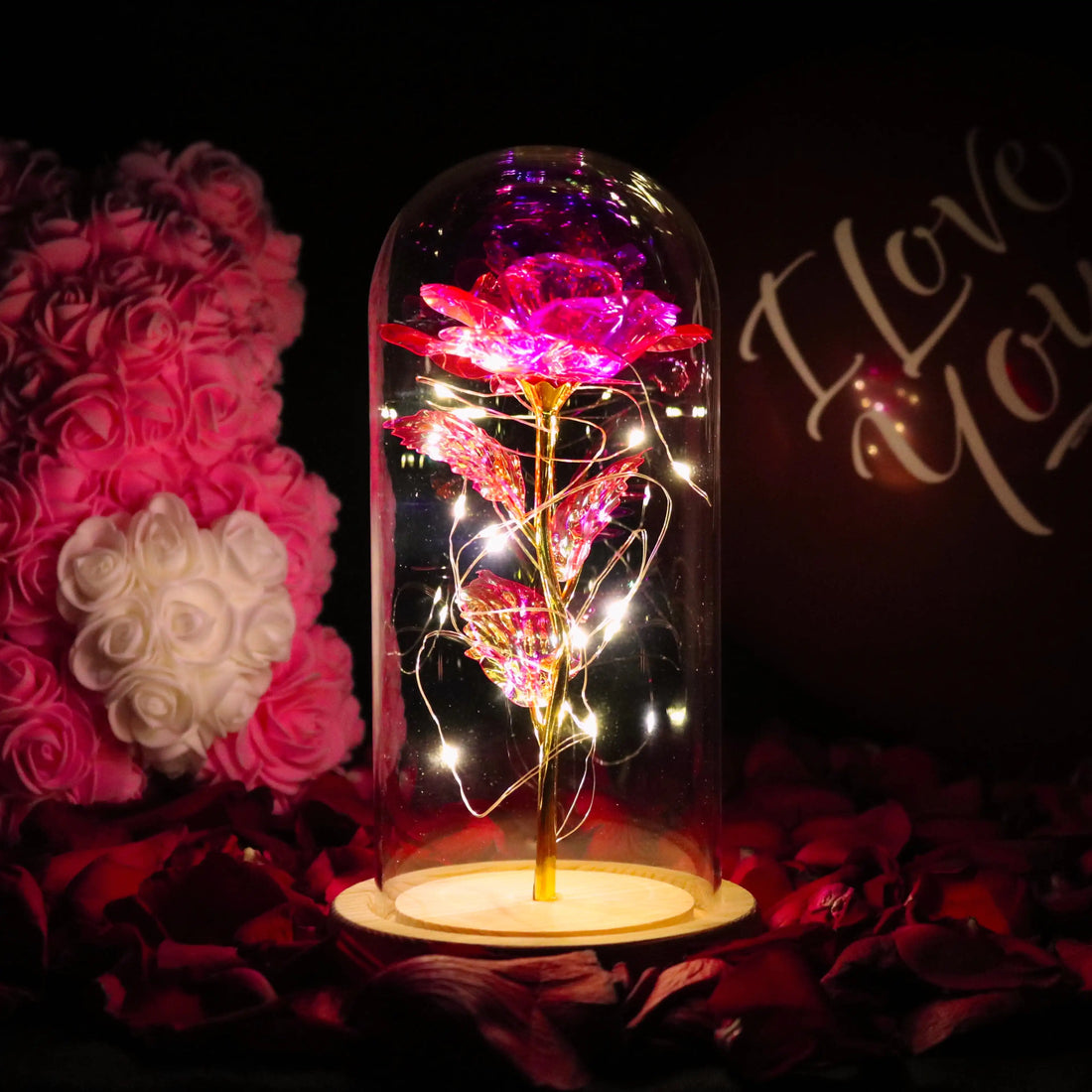 Galaxy rose eeuwige lamp