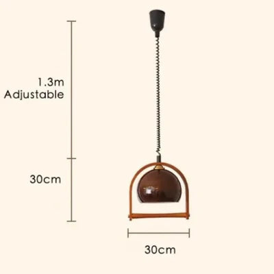 Vintage bauhaus houten hanglampen