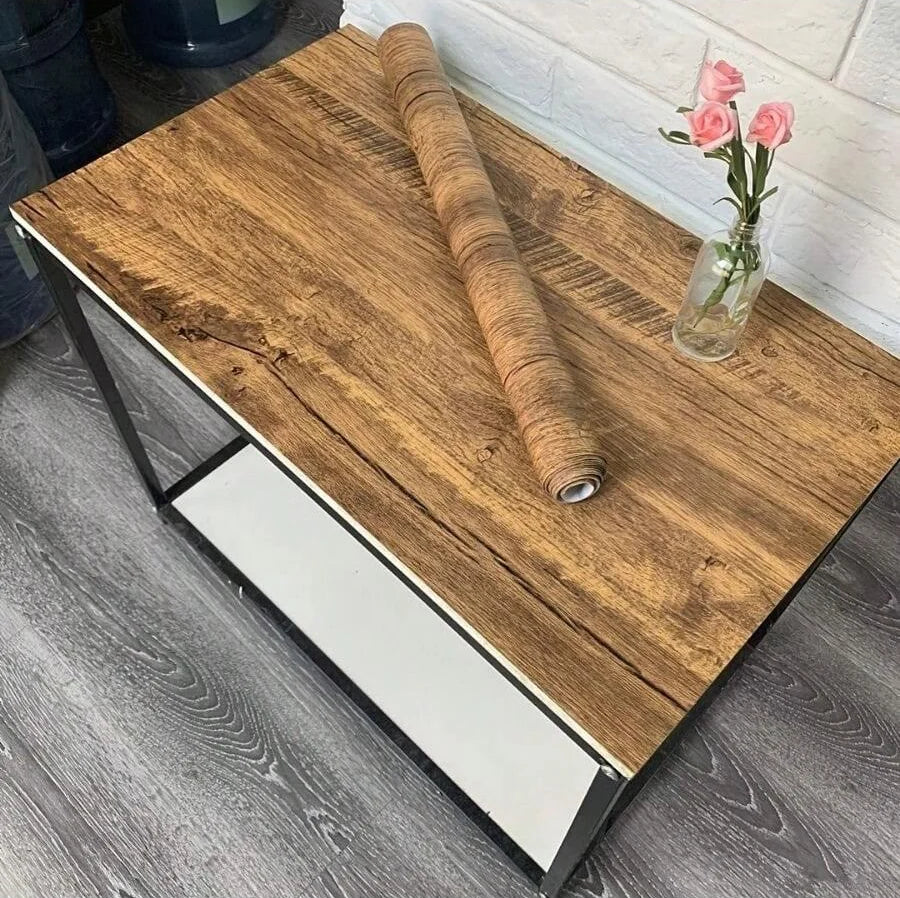 Zelfklevend vinylbehang houten plank