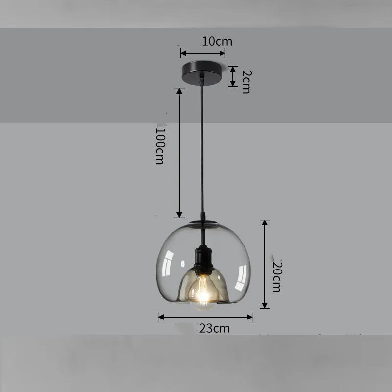 Handgeblazen glazen plafondlamp