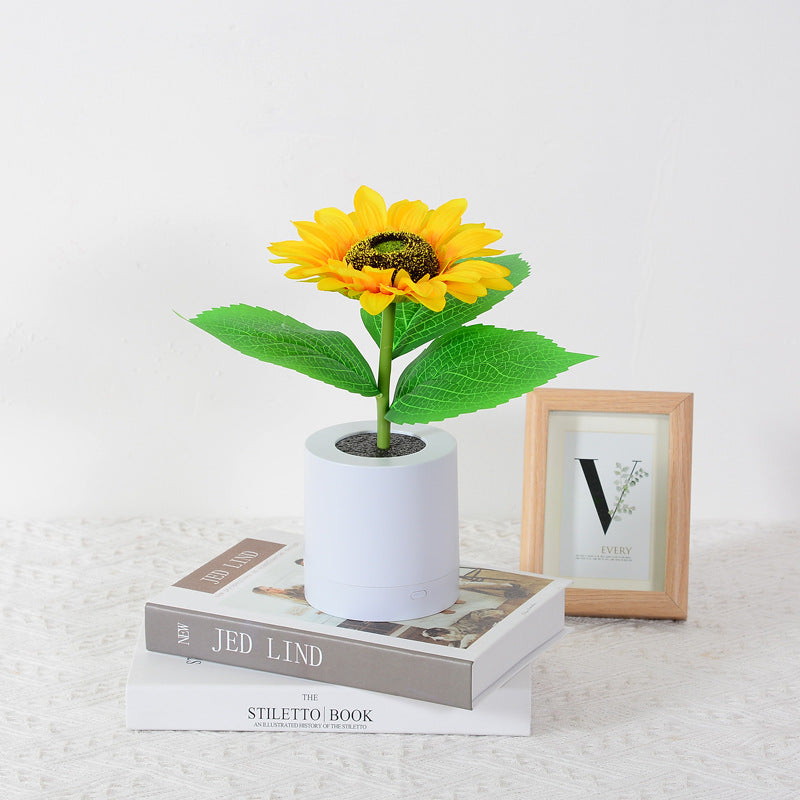 Glinsterende zonnebloemlamp