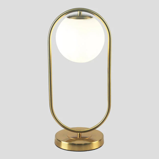 Gouden design tafellamp met matglas - gene