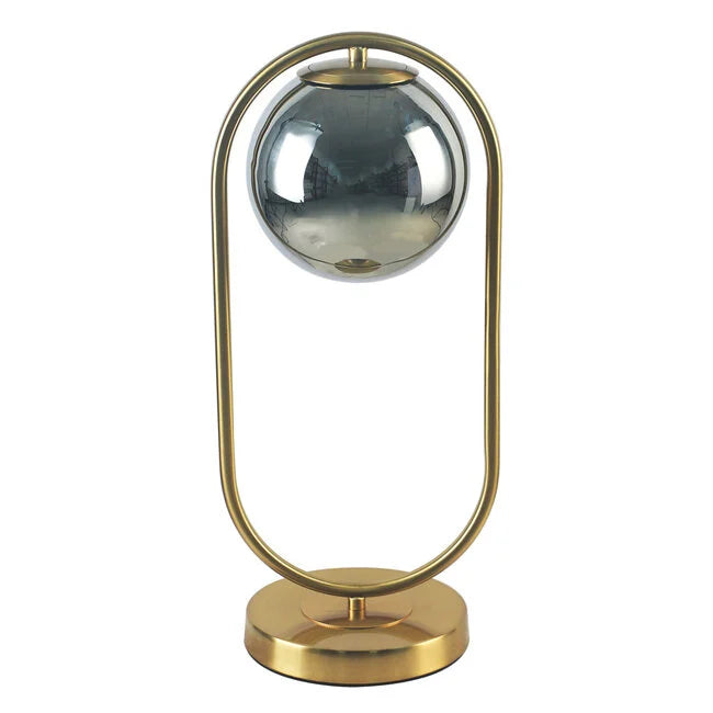 Gouden design tafellamp met matglas - gene